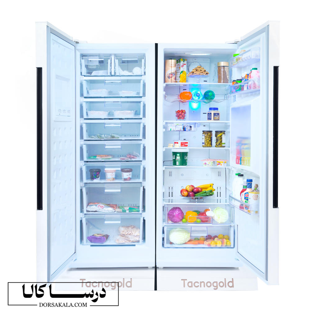 یخچال فریزر دوقلو هوم بار تاکنو مدل S601RW-600FWسفید